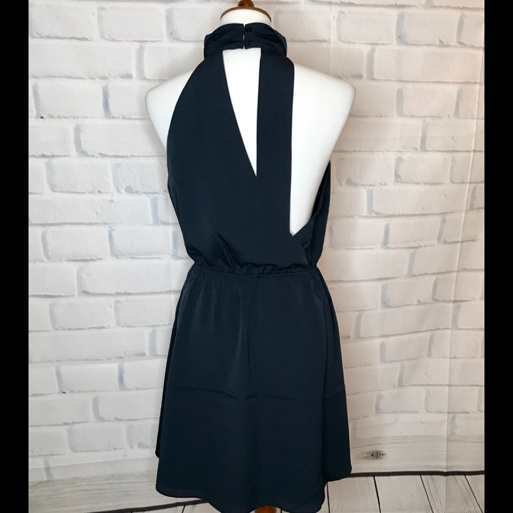 H A U T E H I P P I E: Crepe de Chine Halter Dress - Picture 3 of 8